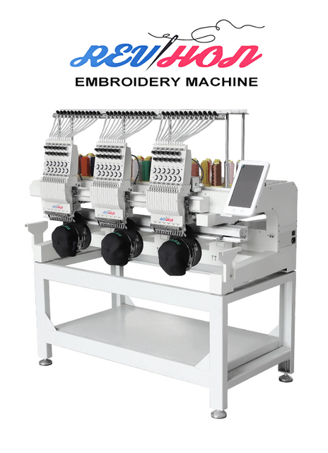 Ketepatan Tinggi Pintar Pelbagai Fungsi Mudah 3 Kepala Mesin Sulaman Automatik