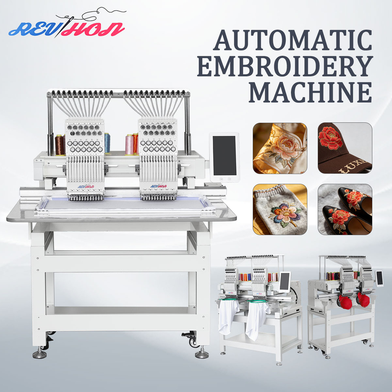 Doppelkopf-Computerstickmaschine – benutzerfreundliche digitale Stickmaschine mit Touchscreen 