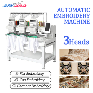Macchina da ricamo automatizzata a 3 teste conveniente multifunzionale intelligente di alta precisione